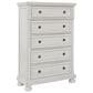 Ashley Robbinsdale 5 Drawer Double Knob Chest in Antique White, , large