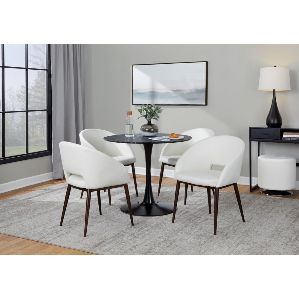 Lumisource Renee Arm Chair with White Cushion in Copper, , large