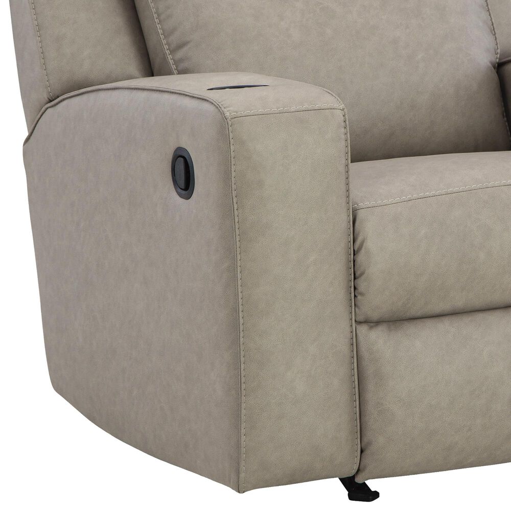 Ashley Lavenhorne Power Reclining Sofa and Recliner Set in Pebble, , large