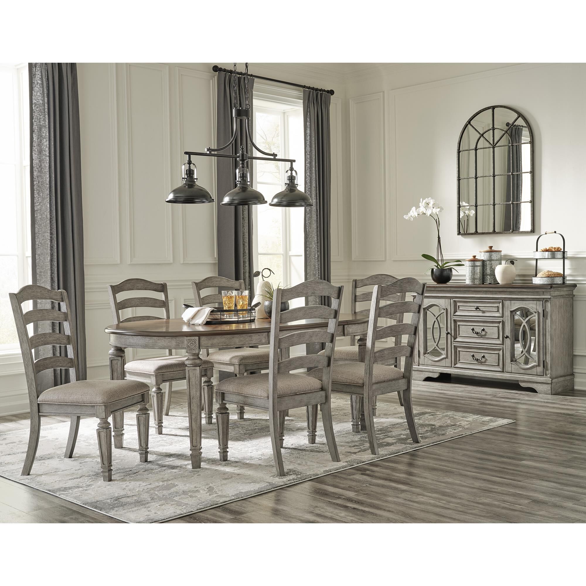 Ashley furniture top gray dining table