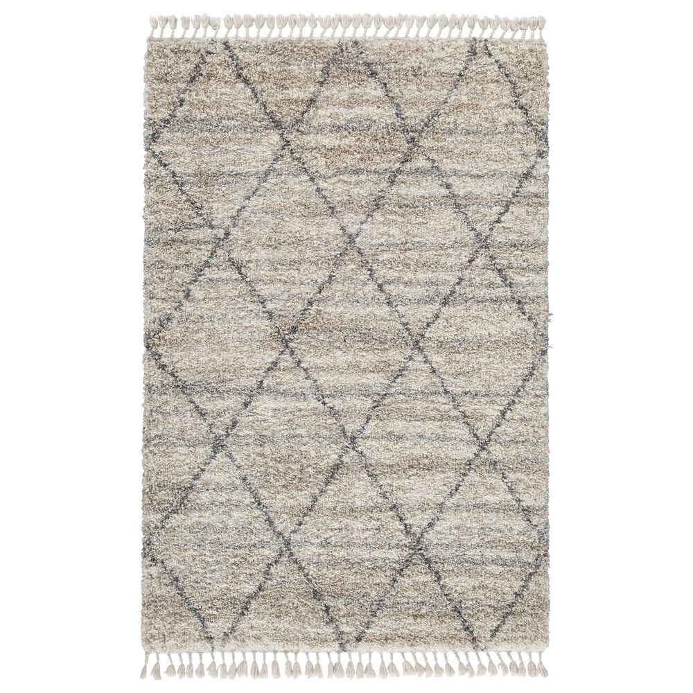 Ashley Abdalah 5" x 7" Beige and Gray Area Rug, , large