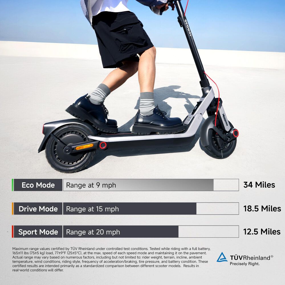 Segway E3 Pro Electric Scooter in Black and Gray, , large