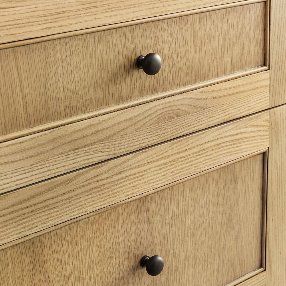 James Martin Breckenridge 48&quot; Single Bathroom Vanity in Light Natural Oak with 3 cm White Zeus Quartz Top and Rectangular Sink, , large