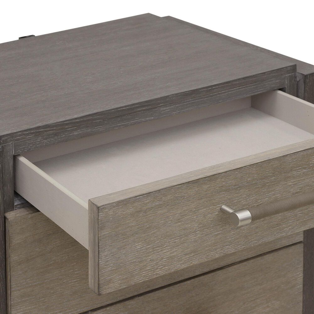 Nicolette Home Anderson Park Dark 4-Piece Queen Upholstered Bedroom Set in Moose Trail and Frontier Brown, , large