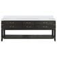 Lexora Home Norwalk 84" Double Bathroom Vanity in Black Oak with White Cultured Marble Top  and Rectangle Sink, , large
