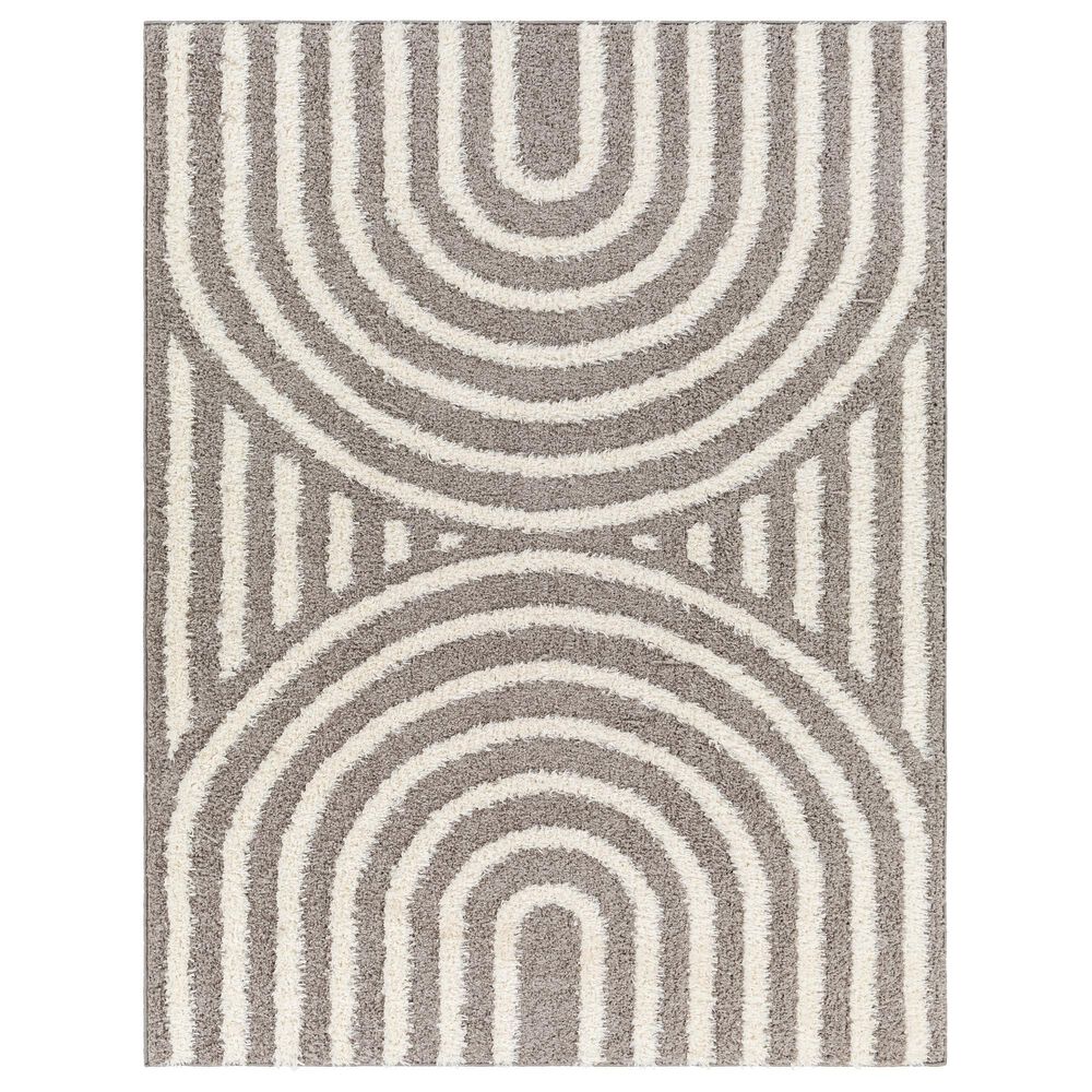 Surya Rodos Geometric 5"3" x 7" Charcoal, White,Sage Area Rug, , large
