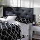Baxton Studio Baltimore Queen Upholstered Panel Headboard in Black, , large