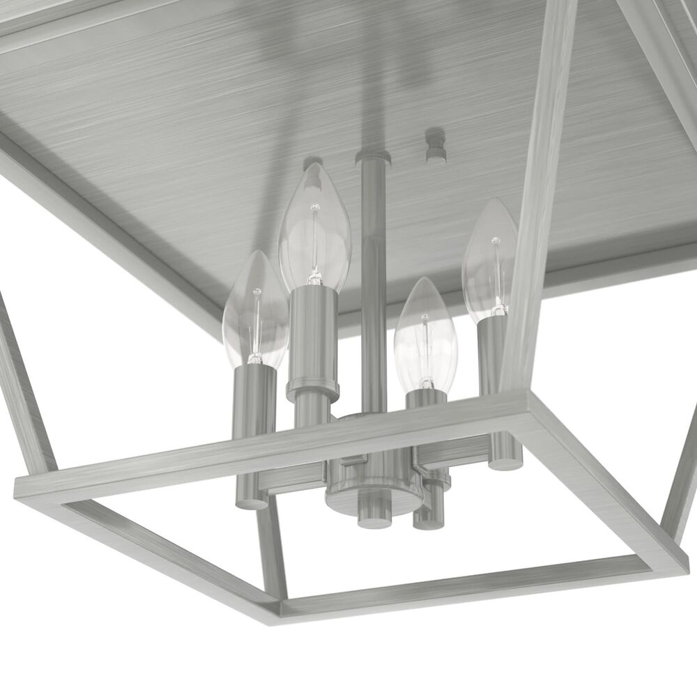 Hunter Laurel Ridge 4-Light Flush Mount in Brushed Nickel, , large