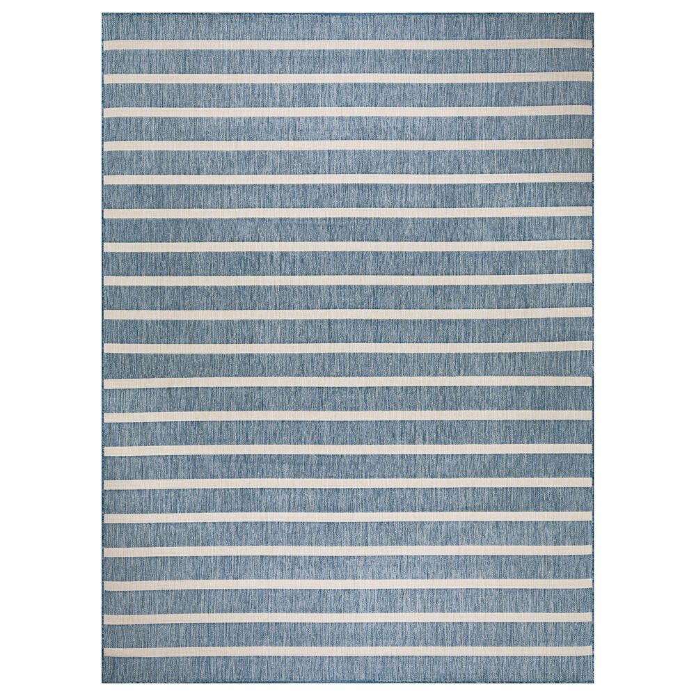 Nourison Positano POS03 Navy and Ivory 9&#39; x 12&#39; Indoor/Outdoor Area Rug, , large