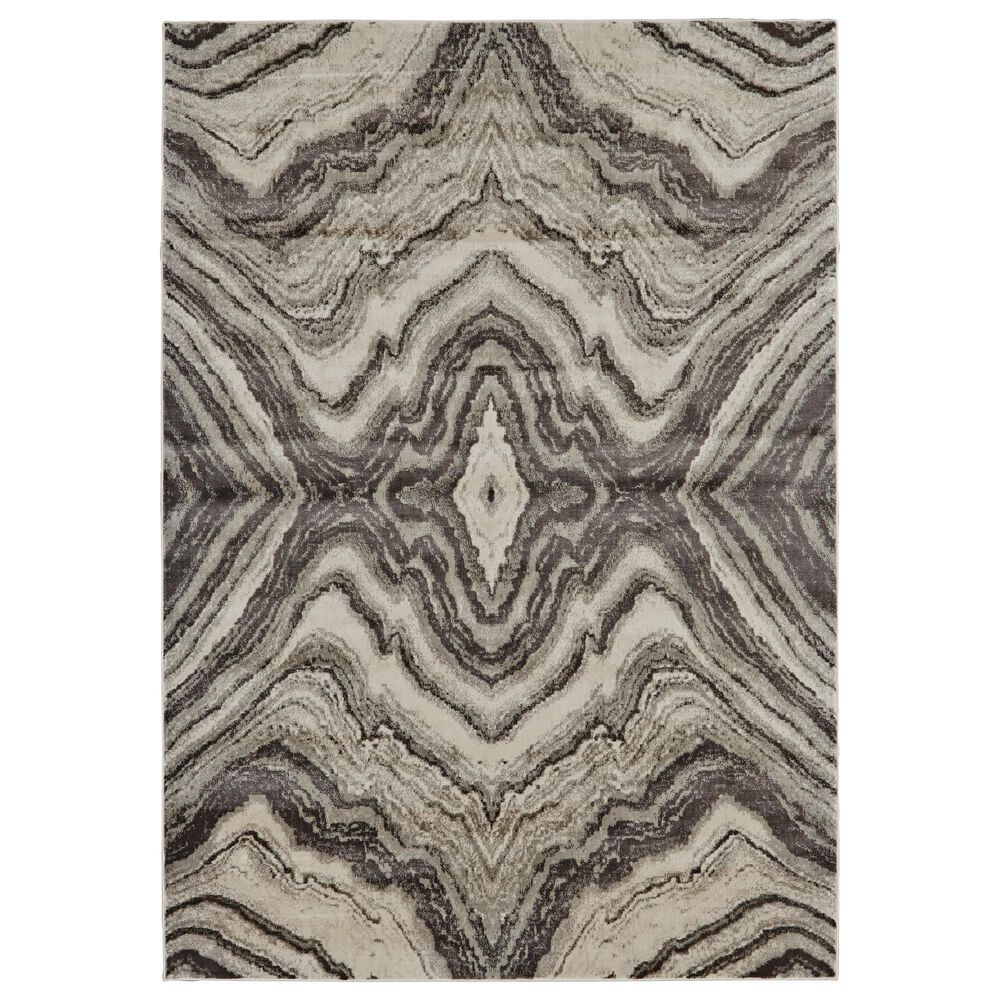 Feizy Rugs Katari Abstract 10" x 13"2" Birch and Sterling Area Rug, , large