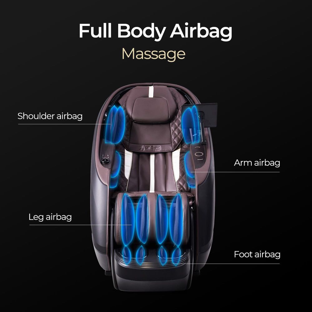 Lifetrend Luxe 4D Dual Core Zero Gravity Massage Chair in Expresso Brown, , large