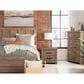 Ashley Oliandon 2 Drawer Nightstand in Light Brown with Charging Capabilities, , large