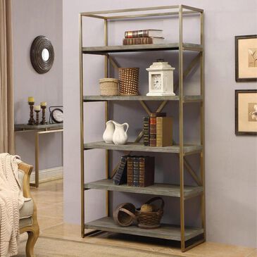 Shell Island Furniture Biscayne Etagere in Biscayne Weathered and Golden, , large