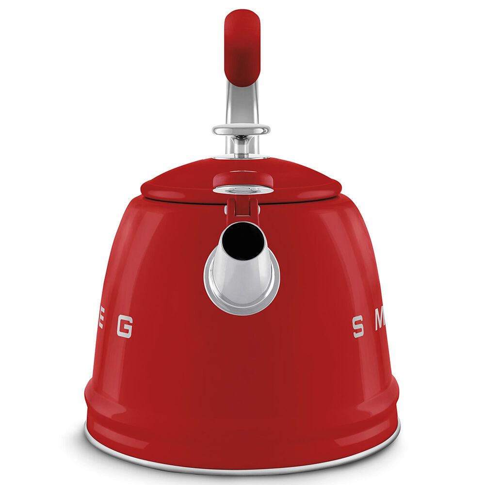 SMEG 2.3L 50&#39;s Style Stovetop Whistling Kettle in Red, , large