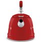 SMEG 2.3L 50"s Style Stovetop Whistling Kettle in Red, , large
