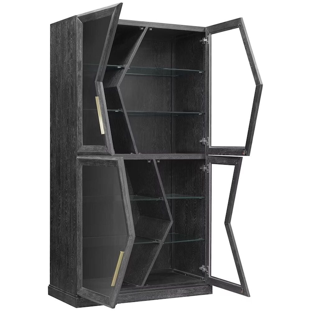 Chapel Hill Heritage 4-Door Curio with Glass Doors and Shelves, , large