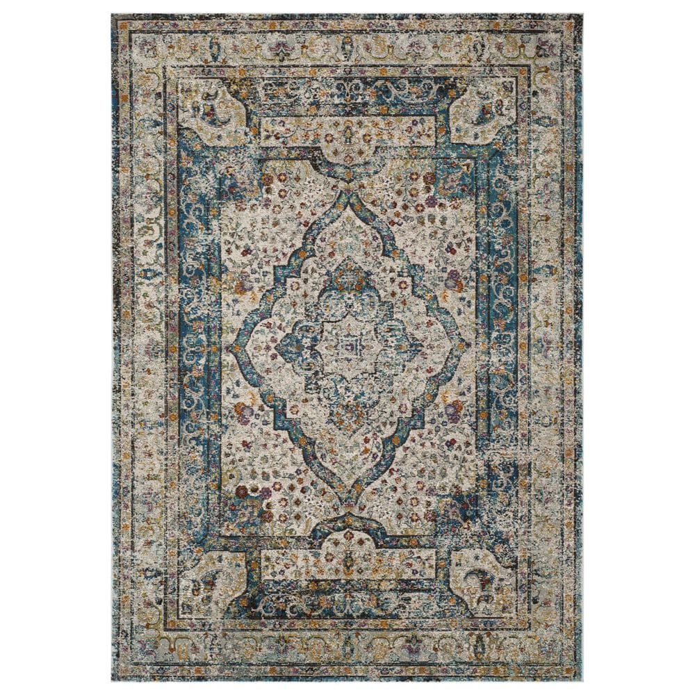 Safavieh Aria ARA106E 5"1" x 7"6" Beige and Blue Area Rug, , large