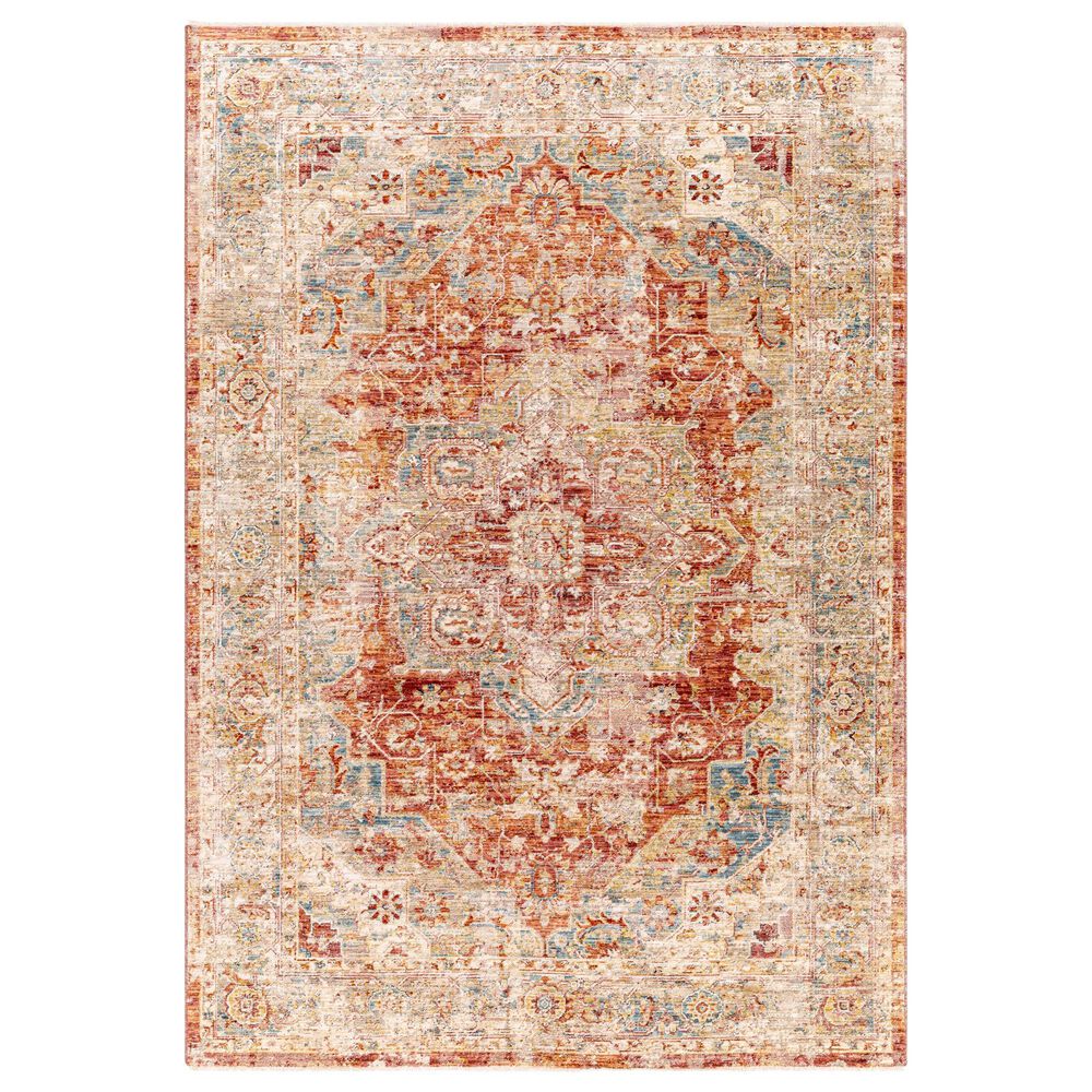 Surya Aspendos 10" x 13"11" Rust, Burgandy, Dusty Pink, Dark Blue, Wheat, Taupe, Gray, Black and Cream Area Rug, , large