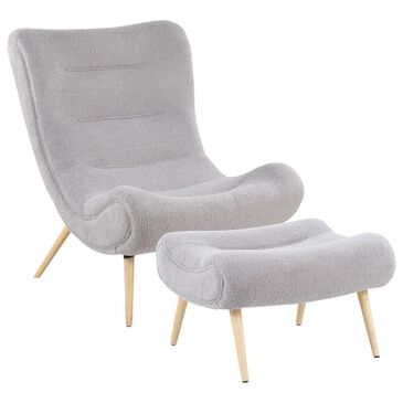 Lumisource Cloud Chair and Ottoman in Grey, , large