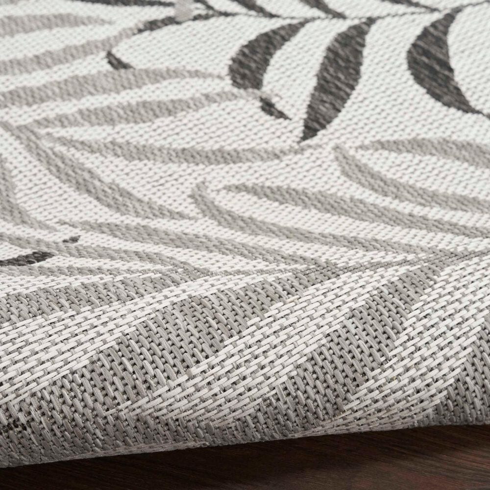 Nourison Garden Oasis Nature Grey 6&#39; x 9&#39; Indoor/Outdoor Area Rug, , large