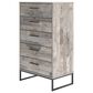 Ashley Neilsville 5-Drawer Chest in Whitewash and Dark Brown, , large