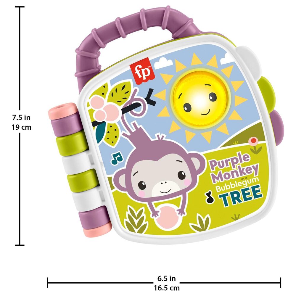 Fisher Price Monkey Musical Storybook with Lights and Sounds in Purple, , large
