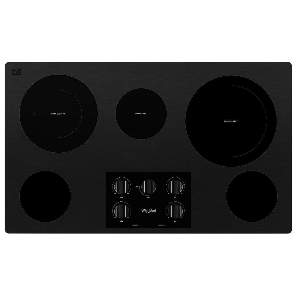 Whirlpool 36" Electric Cooktop Ceramic Top in Black, , large