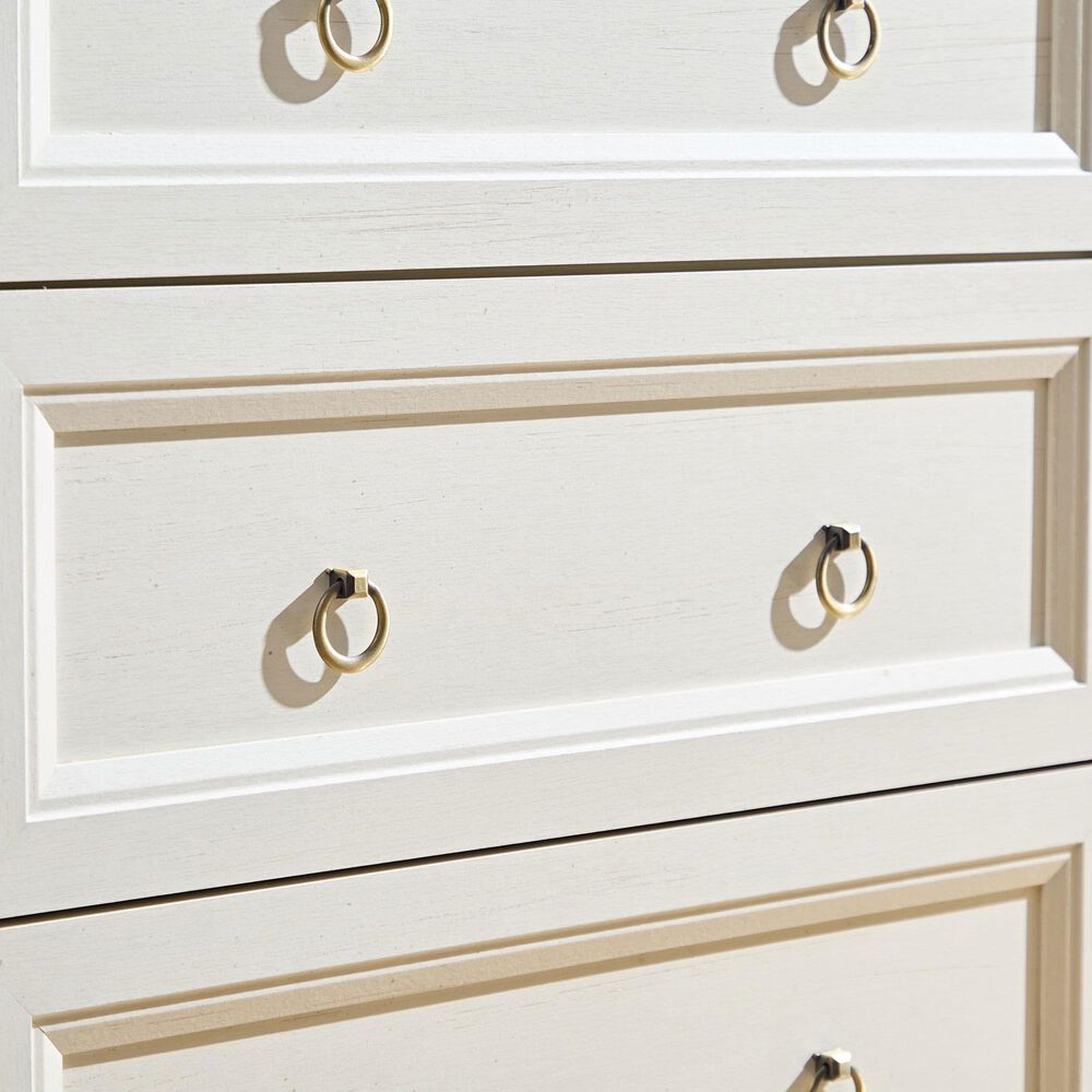 Hearth and Haven 6-Drawer Dresser in White and Walnut, , large