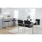 LumiSource Fuji Side Chair with Black Velvet Cushion in Brushed Stainless Steel (Set of 2), , large