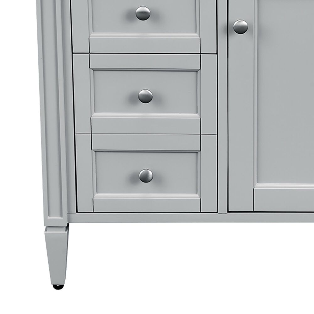 James Martin Vanities Brittany 30&quot; Single Bathroom Vanity in Urban Gray with 3 cm Carrara White Marble Top and Rectangle Sink, , large