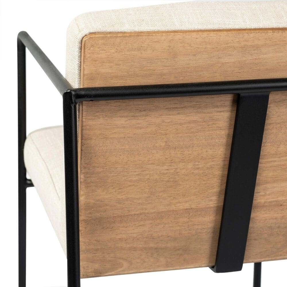 Mercana Stamford Counter Stool with Beige Cushion in Black | Shop NFM