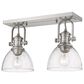 Golden Lighting Hines 2-Light Bath Vanity with Seeded Glass in Pewter, , large