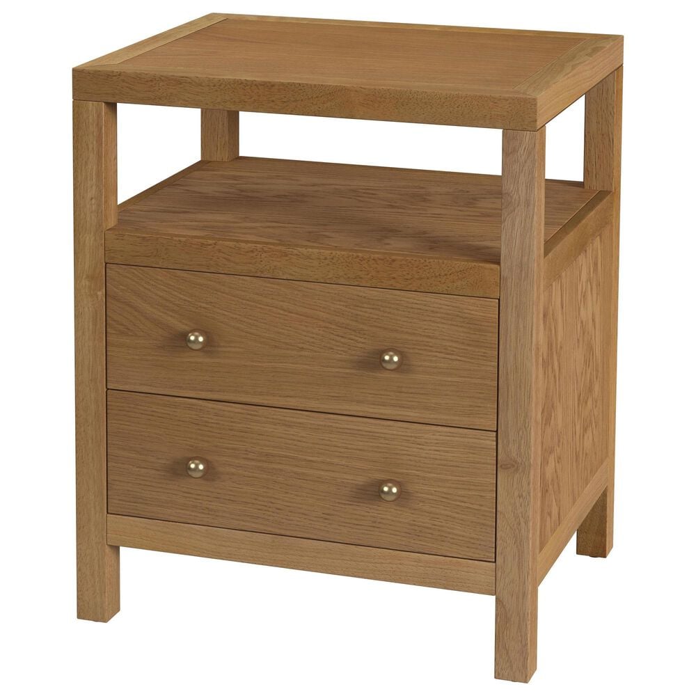 Butler Specialty Company Nora 2 Drawer Nightstand with Open Shelf in Light Natural Brown, , large