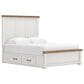 Ashley Savonport Queen Storage Panel Bed in White and Brown, , large