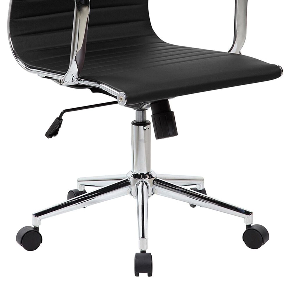 Techni Sport Modern Medium Back Executive Office Chair in Black, , large