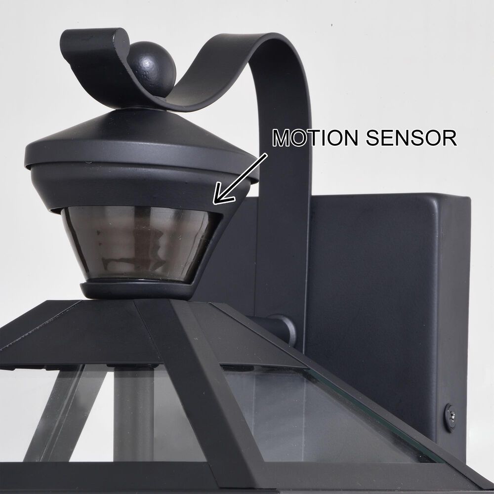 Vaxcel Derby 1-Light Outdoor Motion Sensor Wall Mount in Matte Black, , large