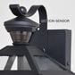 Vaxcel Derby 1-Light Outdoor Motion Sensor Wall Mount in Matte Black, , large