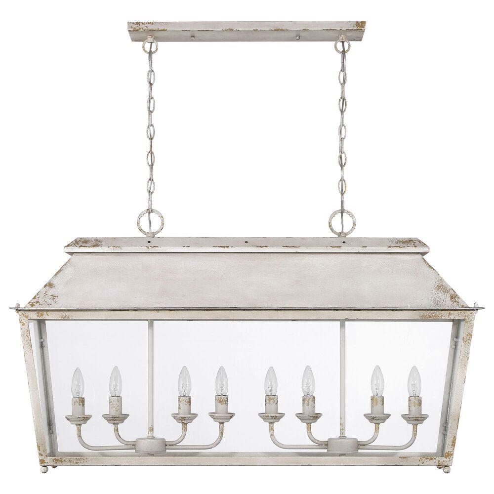 Golden Lighting Abingdon 8-Light Linear Pendant in Antique Ivory, , large