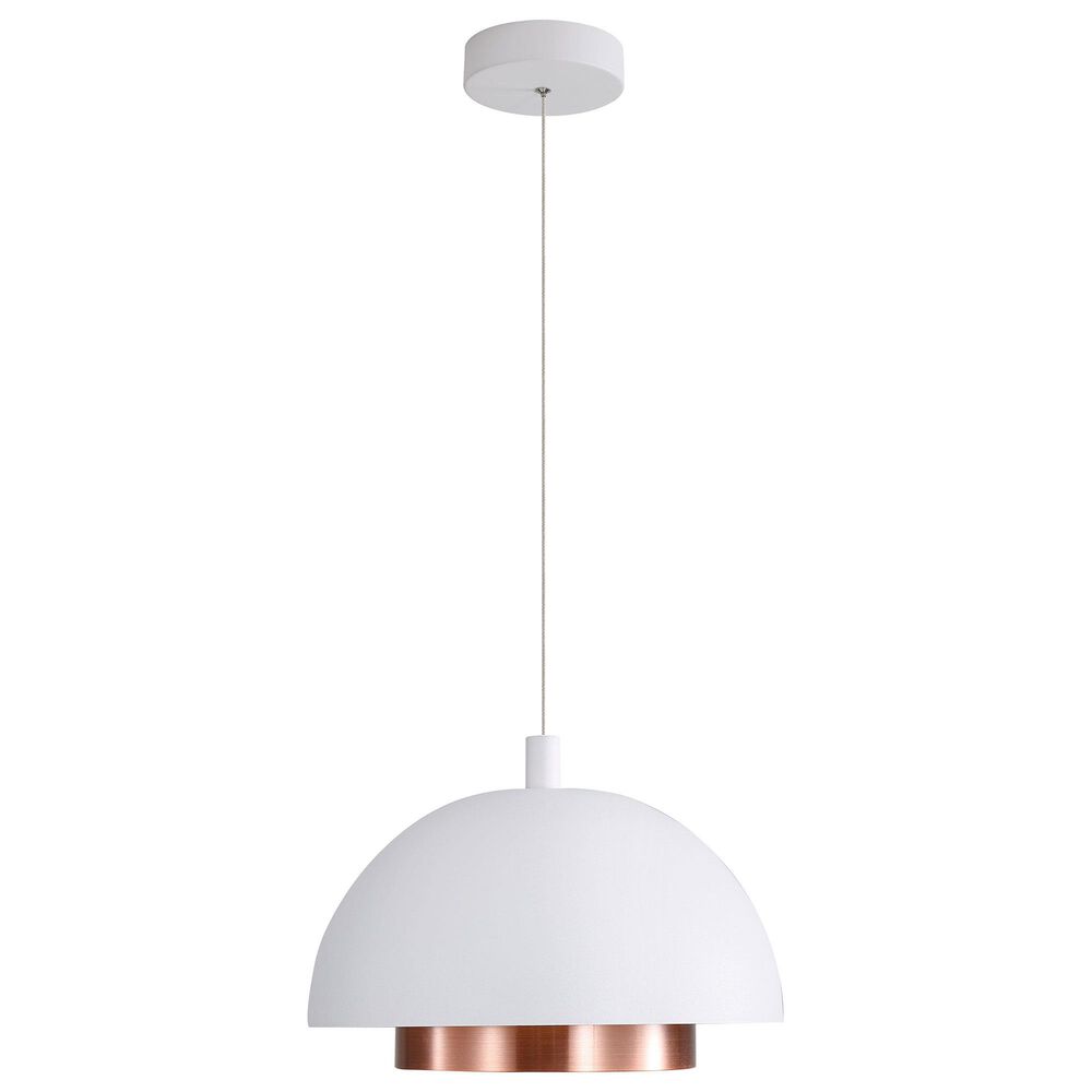 Golden Lighting Solsken 12" 1-Light Pendant in Sand White, , large