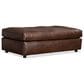Bernhardt Nest Leather Ottoman in Brown, , large