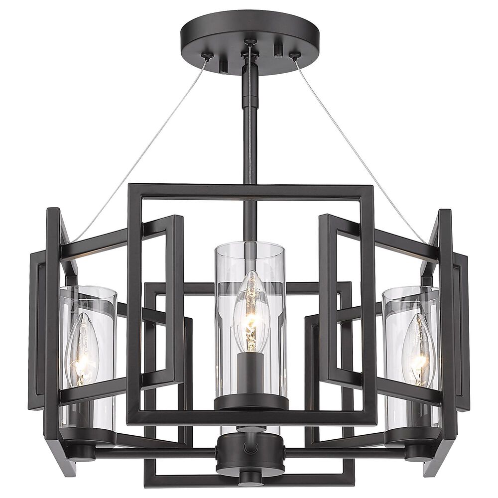 Golden Lighting Marco 4-Light Pendant in Matte Black, , large