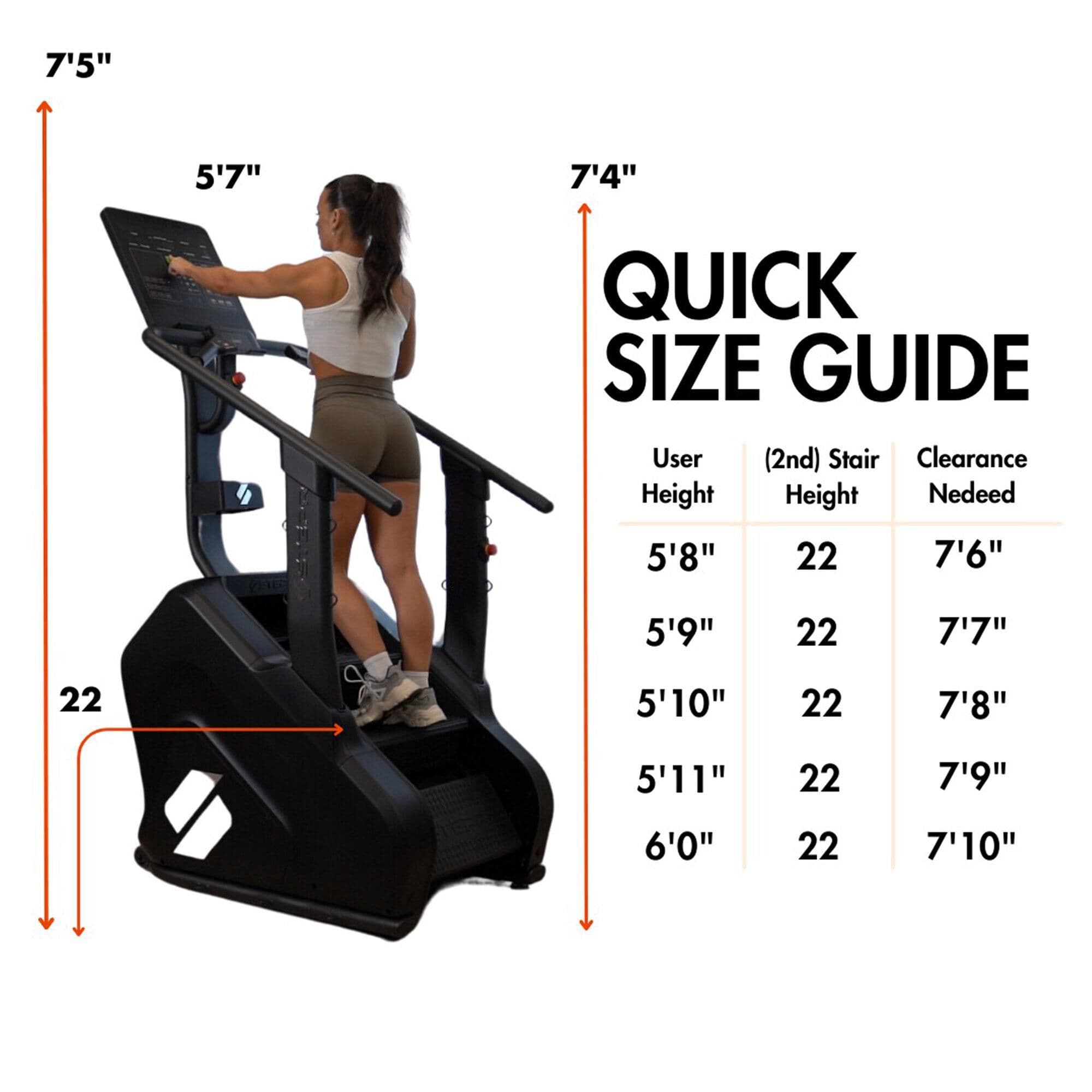 STEPR Pro Classic Stair Climber with LED Console in Black