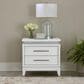 Belle Furnishings Reflections 2-Drawer Nightstand in Pearl White and Rhinestone, , large