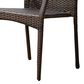 Hearth and Haven Patio Wicker Dining Chair with Sleek Frame and Tapered Leg in Brown (Set of 2), , large