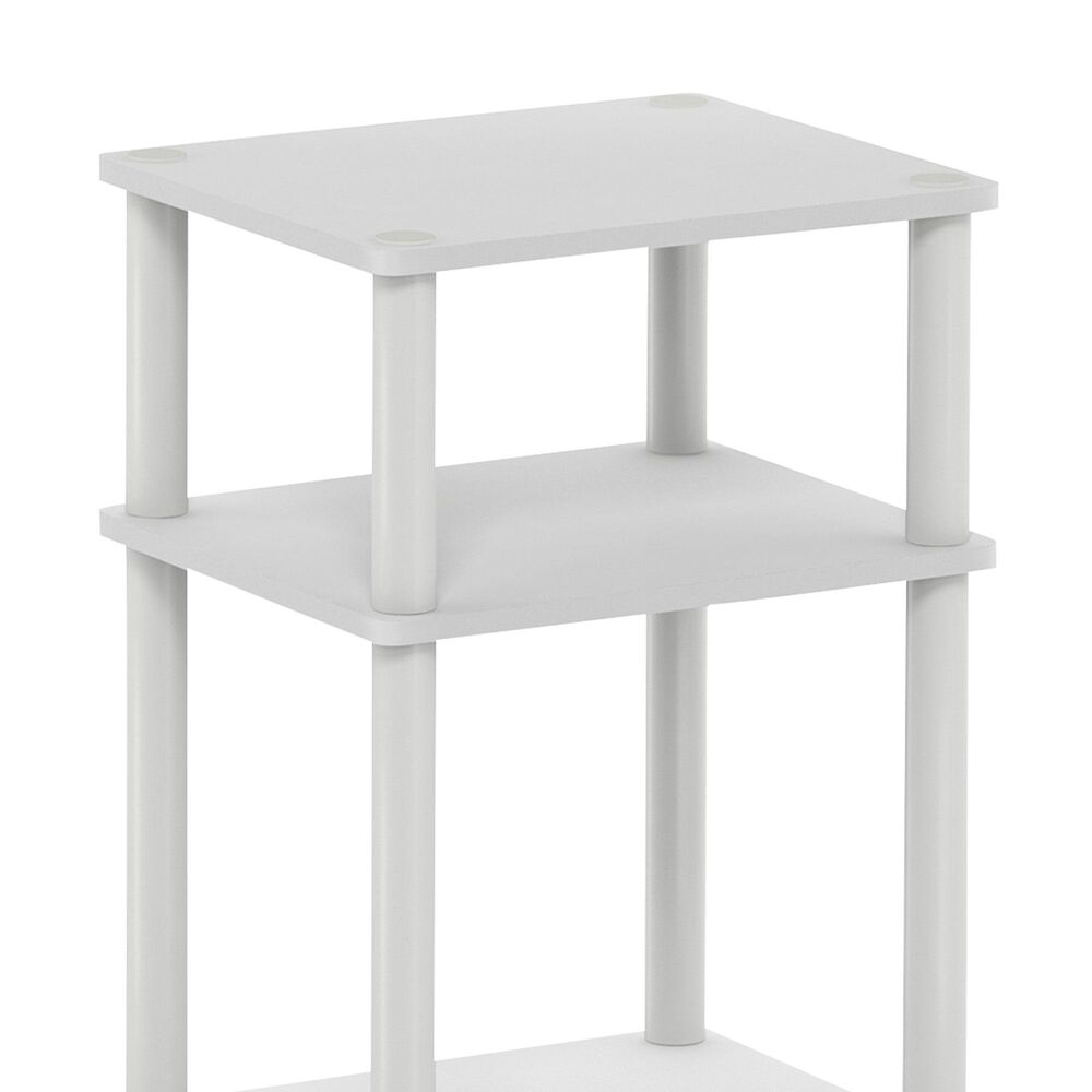 HOMLUX 3-Tier End Table in White, , large
