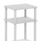 HOMLUX 3-Tier End Table in White, , large