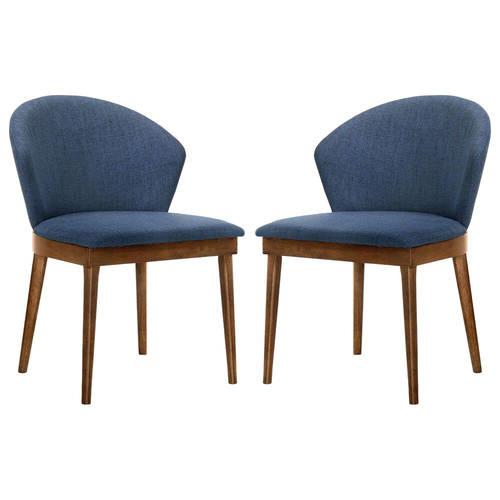 Blue River Juno Dining Chair in Blue/Walnut (Set of 2), , large