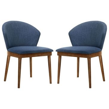 Blue River Juno Dining Chair in Blue/Walnut (Set of 2), , large