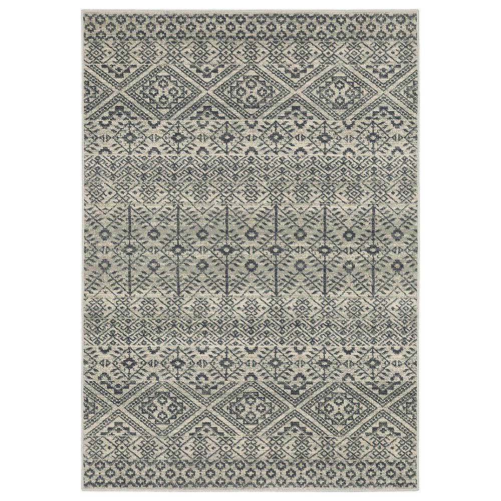 Oriental Weavers Branson Aztec 1"10" x 7"3" Blue and Beige Runner, , large