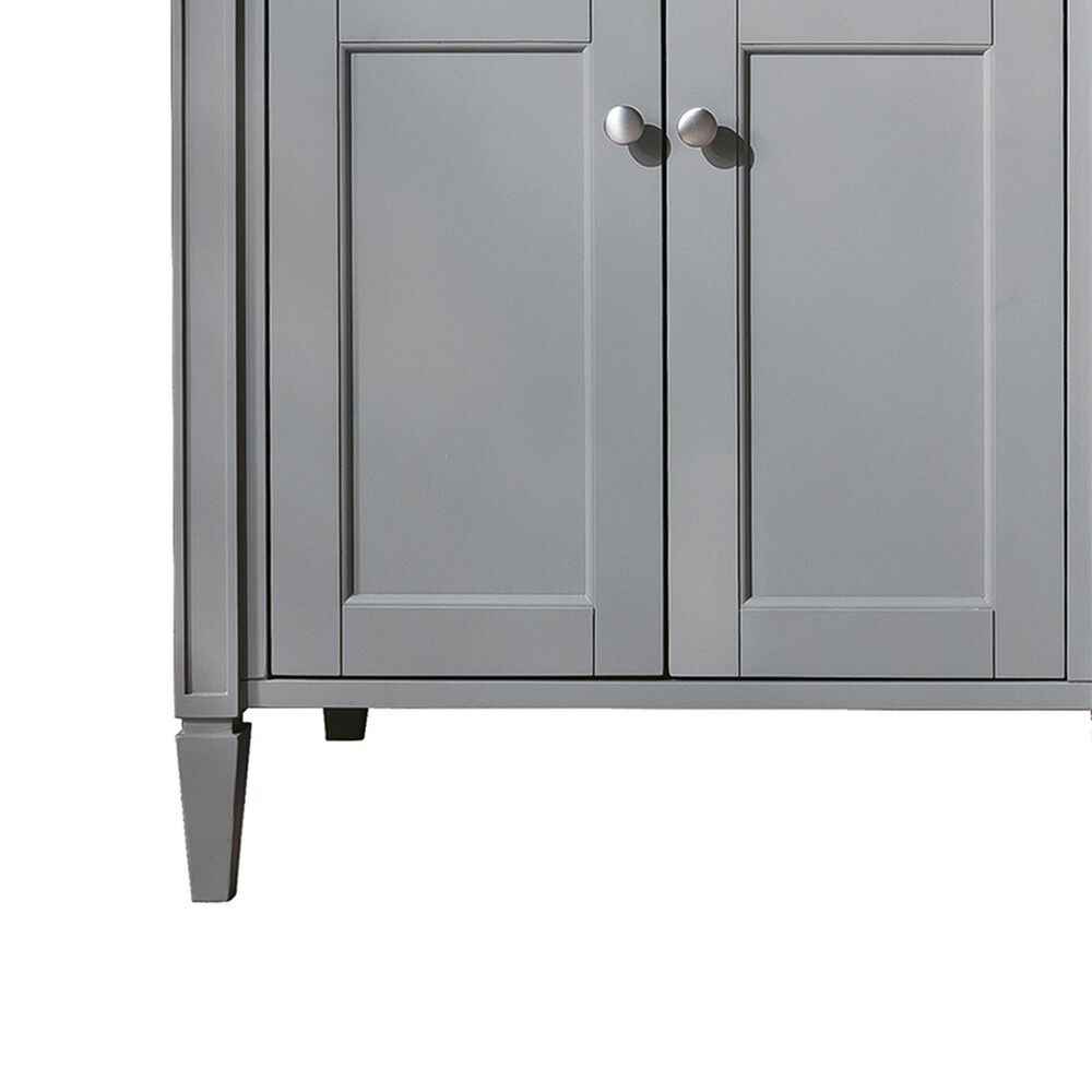 James Martin Vanities Brittany 72&quot; Double Bathroom Vanity in Urban Gray with 3 cm Victorian Silver Quartz Top and Rectangular Sinks, , large